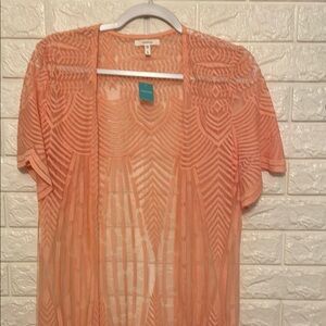 Maurices Peachy-Orange Duster